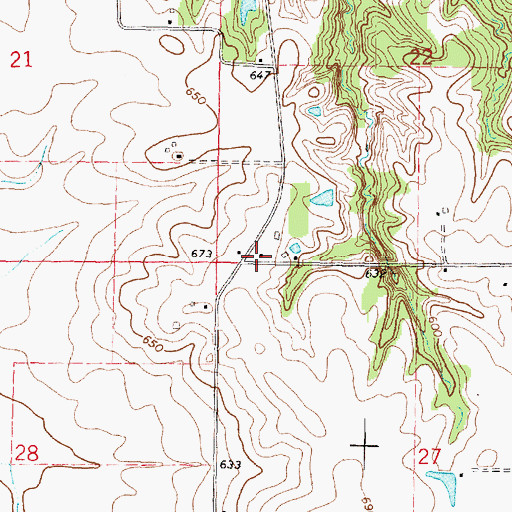 Topographic Map of Studyvin School (historical), IL