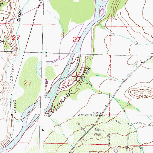 Topographic Map of Porcupine Creek, CO