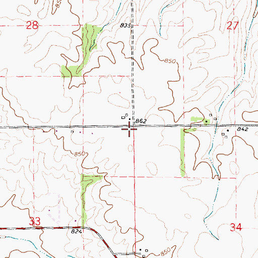 Topographic Map of Crown Point School (historical), IL