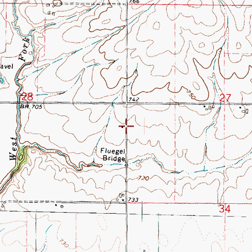 Topographic Map of Dement School (historical), IL