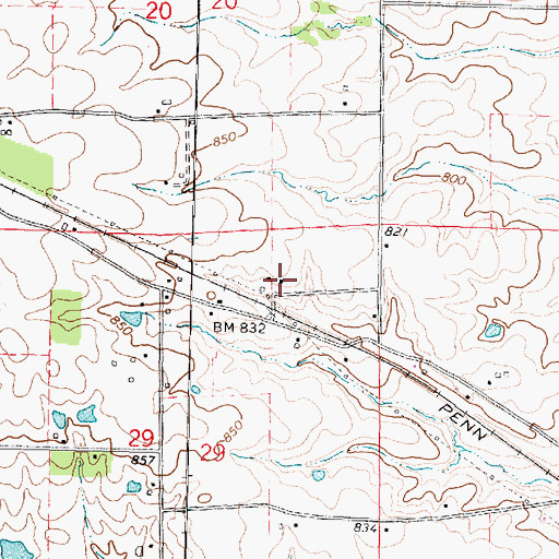 Topographic Map of Dry Grove School (historical), IL