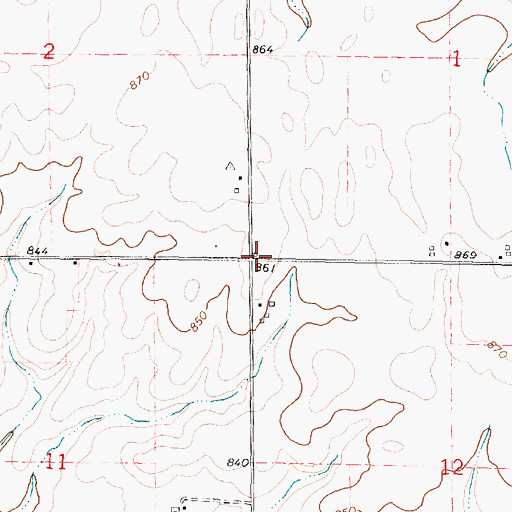 Topographic Map of Garfield School (historical), IL