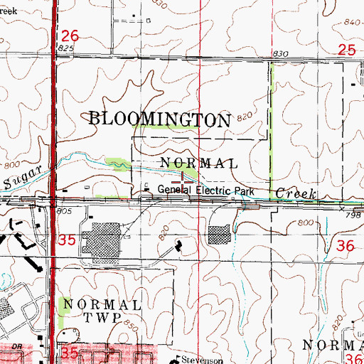 Topographic Map of General Electric Park, IL