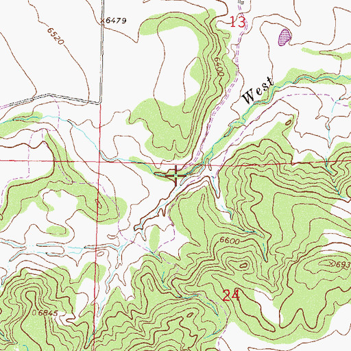 Topographic Map of Gant Gulch, CO