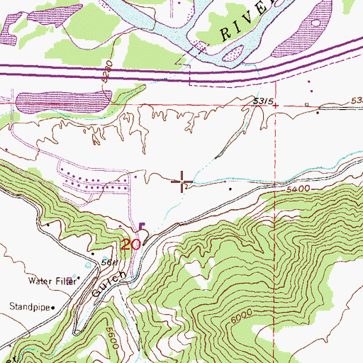 Topographic Map of Helmer Gulch, CO
