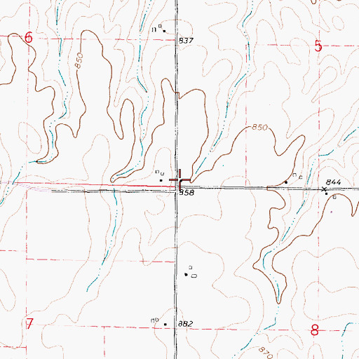 Topographic Map of West Point School (historical), IL