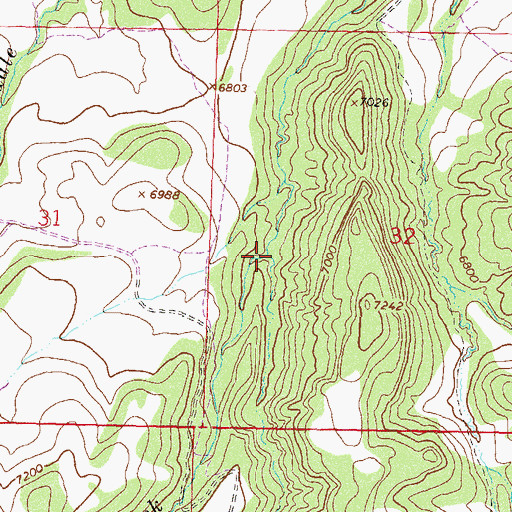 Topographic Map of Dry Hollow, CO