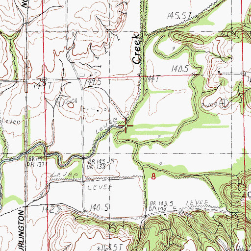 Topographic Map of North Little Sandy Creek, IL