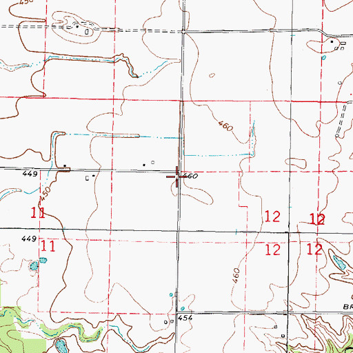 Topographic Map of Bayler School (historical), IL