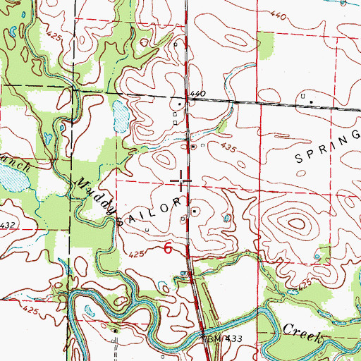 Topographic Map of Black School (historical), IL