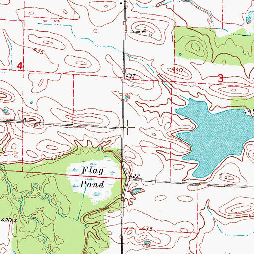 Topographic Map of Burcham School (historical), IL