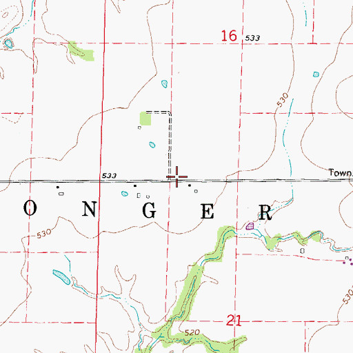 Topographic Map of Center School (historical), IL