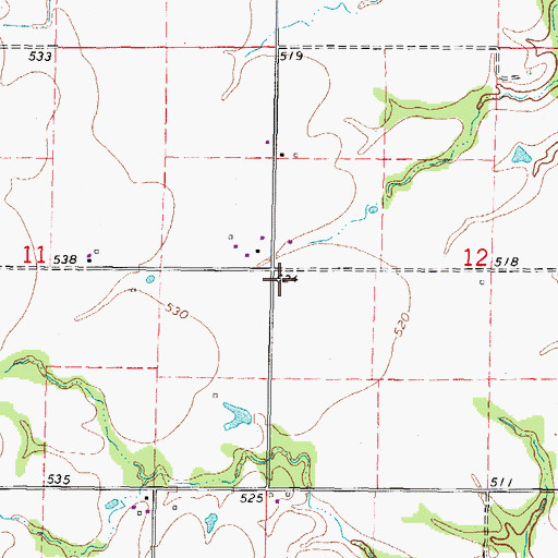 Topographic Map of Dayton School (historical), IL