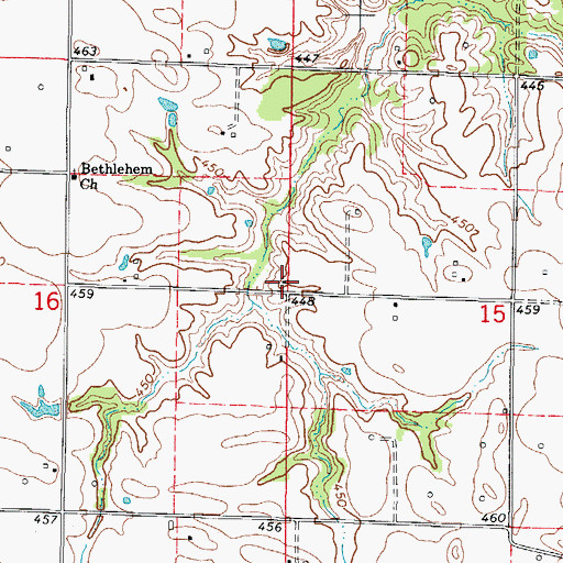 Topographic Map of Fairview School (historical), IL