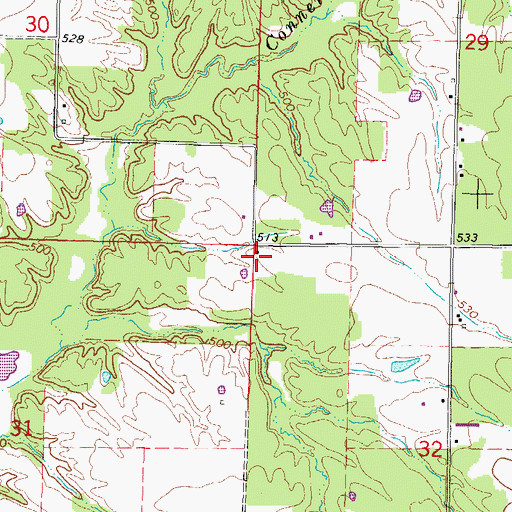 Topographic Map of Forest School (historical), IL
