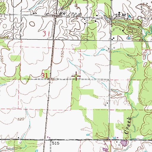 Topographic Map of Lone Star School (historical), IL