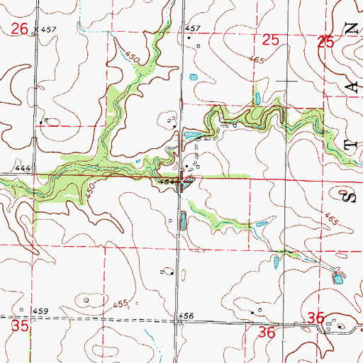 Topographic Map of Long Prairie School (historical), IL