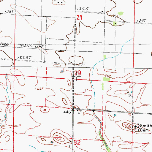 Topographic Map of McKinney School (historical), IL