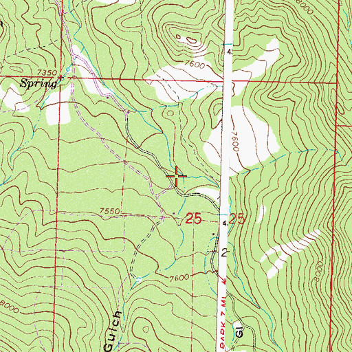 Topographic Map of Timber Gulch, CO