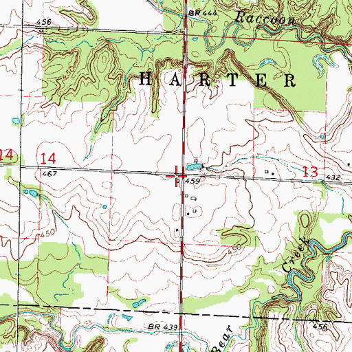 Topographic Map of Oak Grove Church (historical), IL