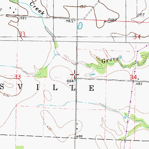 Topographic Map of Petwyler School (historical), IL