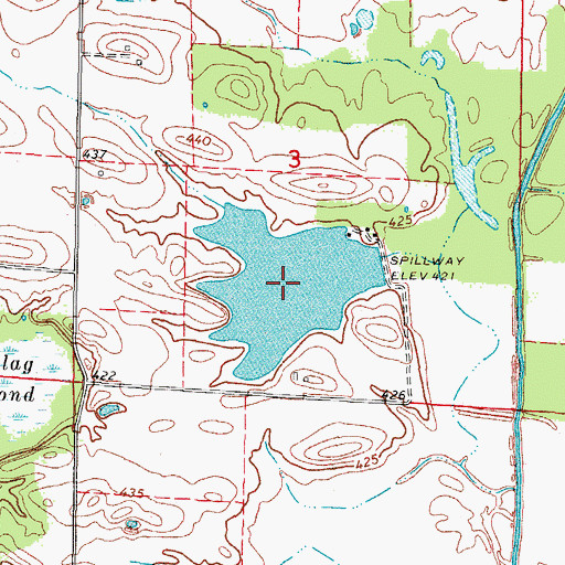 Topographic Map of Salt Pond, IL