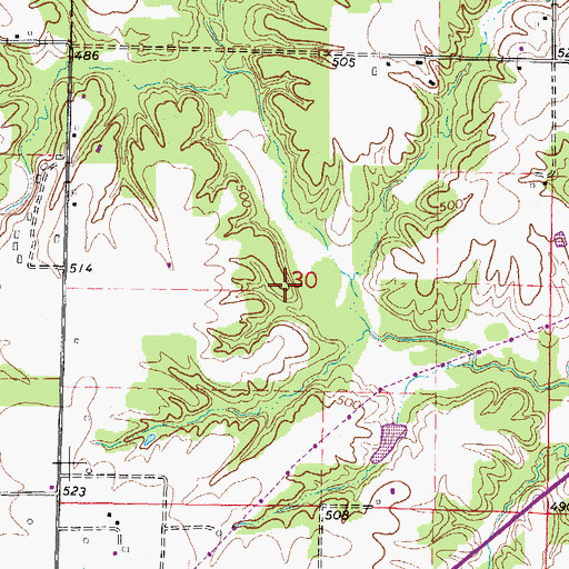 Topographic Map of South Kenner Oil Field, IL