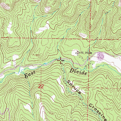 Topographic Map of Spruce Crossing Gulch, CO