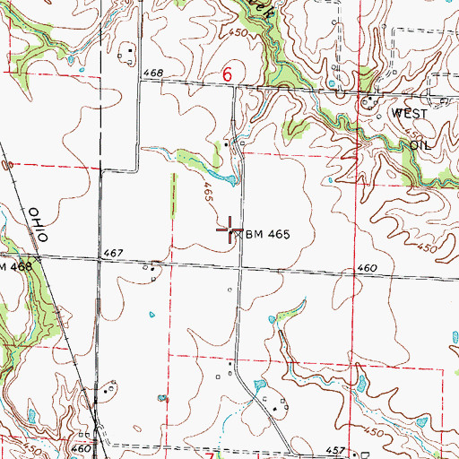 Topographic Map of West Seminary School (historical), IL