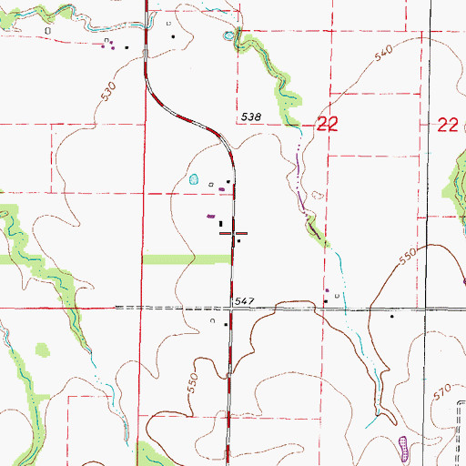 Topographic Map of Zion Church (historical), IL