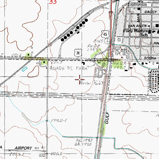 Topographic Map of Cooper Landing Field (historical), IL