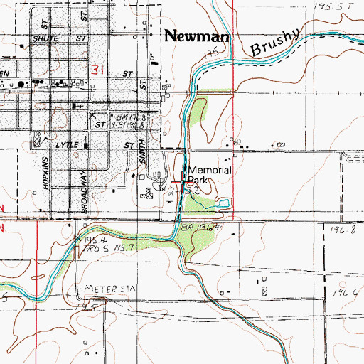 Topographic Map of Memorial Park, IL