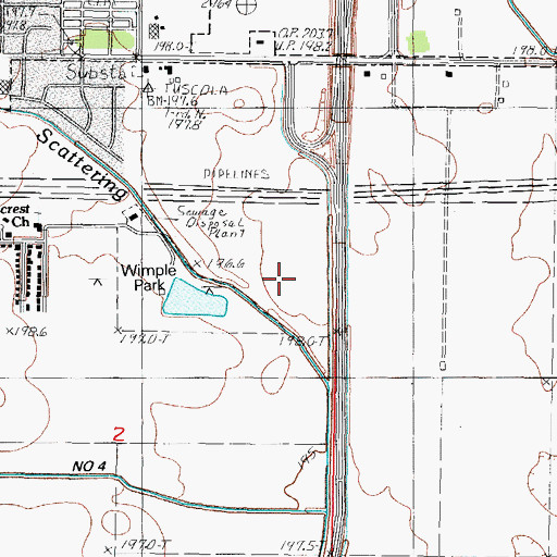 Topographic Map of Wimple Park, IL