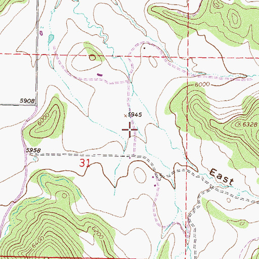 Topographic Map of Gibson Gulch, CO