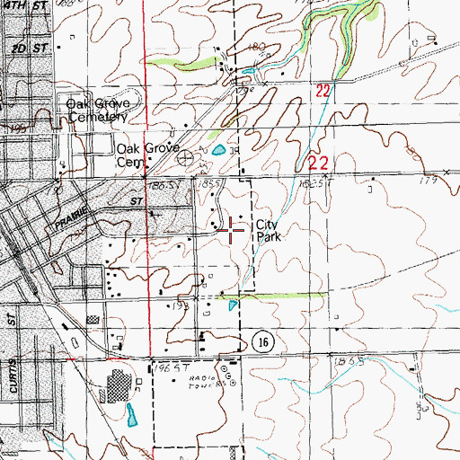 Topographic Map of Dolan City Park, IL