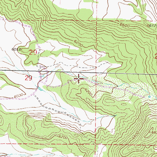 Topographic Map of Jackson Gulch, CO