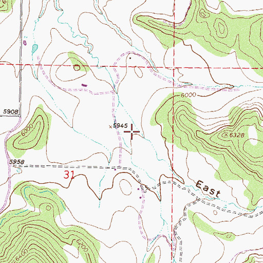 Topographic Map of East Gulch, CO