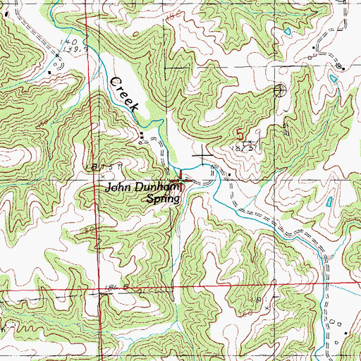 Topographic Map of John Dunham Spring, IL