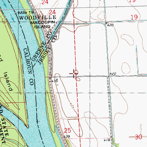 Topographic Map of McKinley School (historical), IL