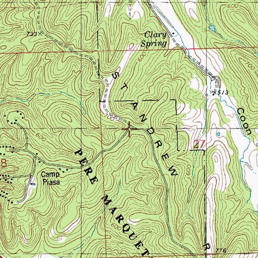 Topographic Map of Saint Andrew School (historical), IL