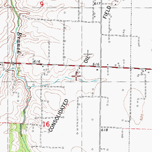 Topographic Map of Assumption Consolidated Oil Field, IL