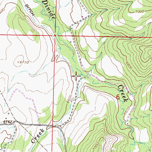 Topographic Map of Salt Creek, CO