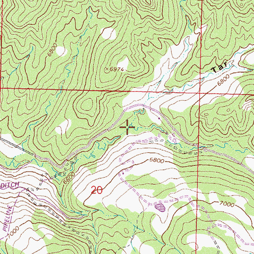 Topographic Map of Tar Gulch, CO