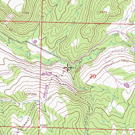 Topographic Map of June Creek, CO