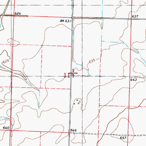 Topographic Map of Sassafras School (historical), IL