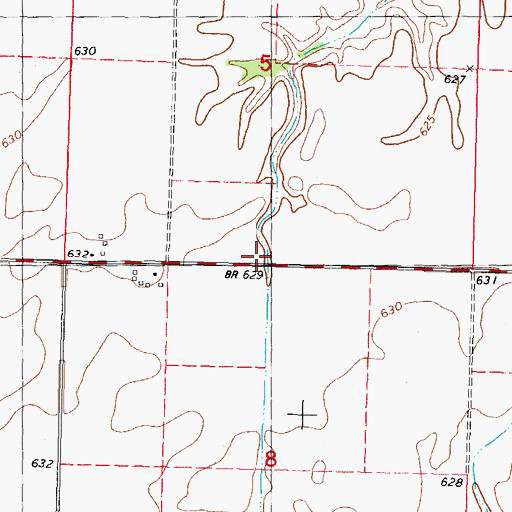 Topographic Map of Superior School (historical), IL