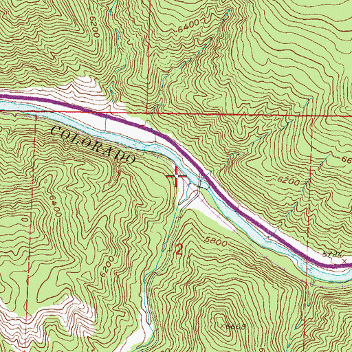 Topographic Map of South Canyon Creek, CO