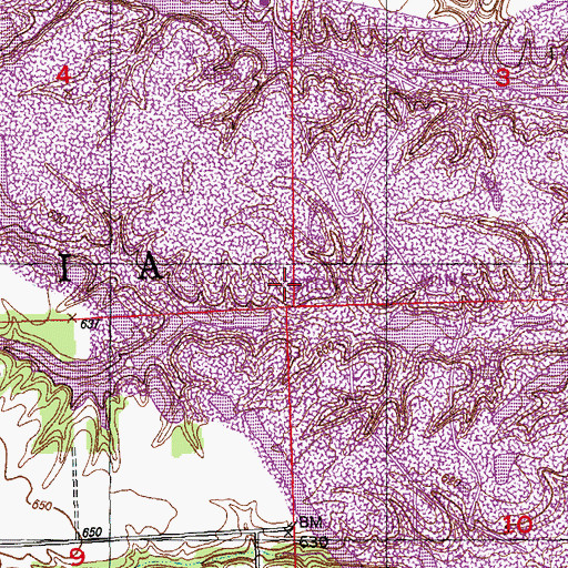 Topographic Map of Farr School (historical), IL