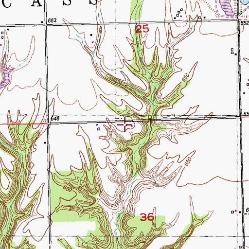 Topographic Map of Shriber School (historical), IL