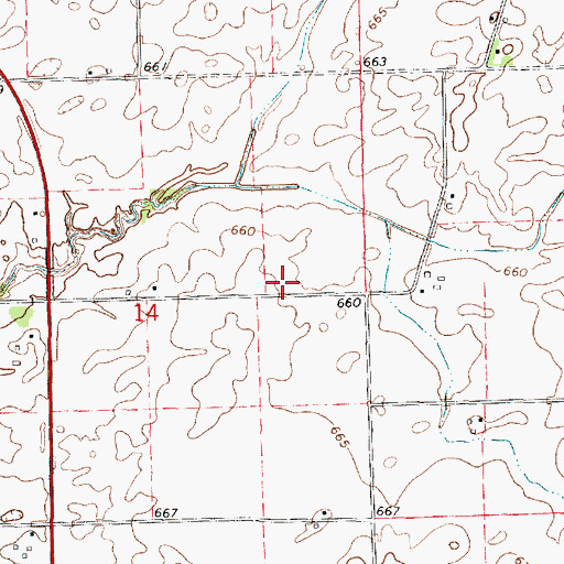 Topographic Map of Belmont School (historical), IL